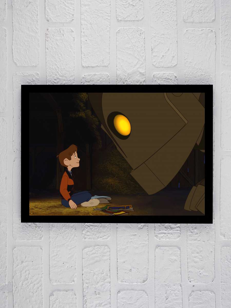 Demir Dev - The Iron Giant Film Tablo Siyah Çerçeveli Film Poster Afiş Tablo