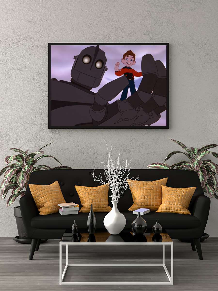 Demir Dev - The Iron Giant Film Tablo Siyah Çerçeveli Film Poster Afiş Tablo