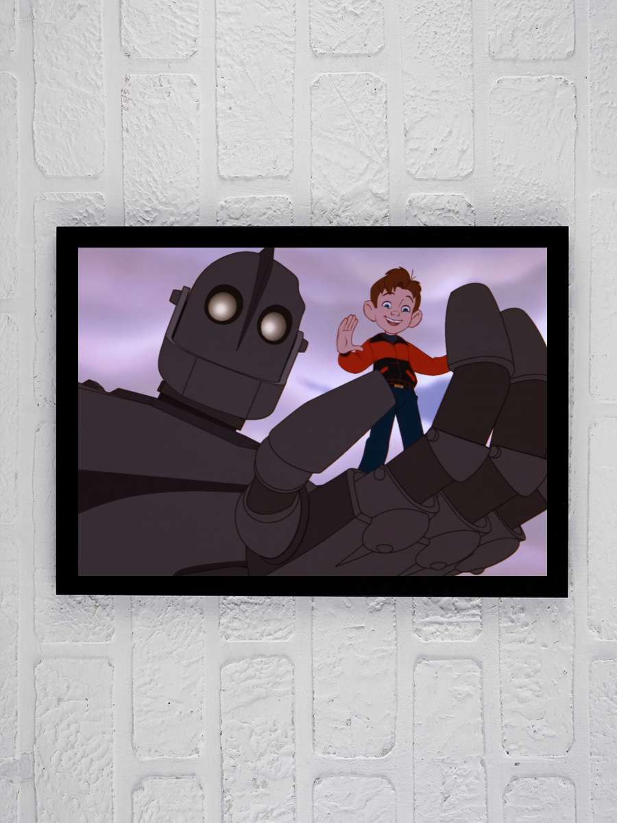 Demir Dev - The Iron Giant Film Tablo Siyah Çerçeveli Film Poster Afiş Tablo