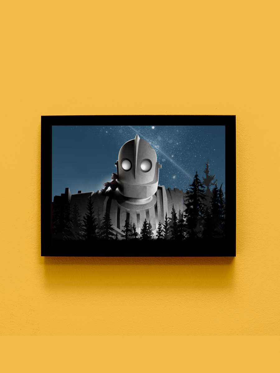 Demir Dev - The Iron Giant Film Tablo Siyah Çerçeveli Film Poster Afiş Tablo