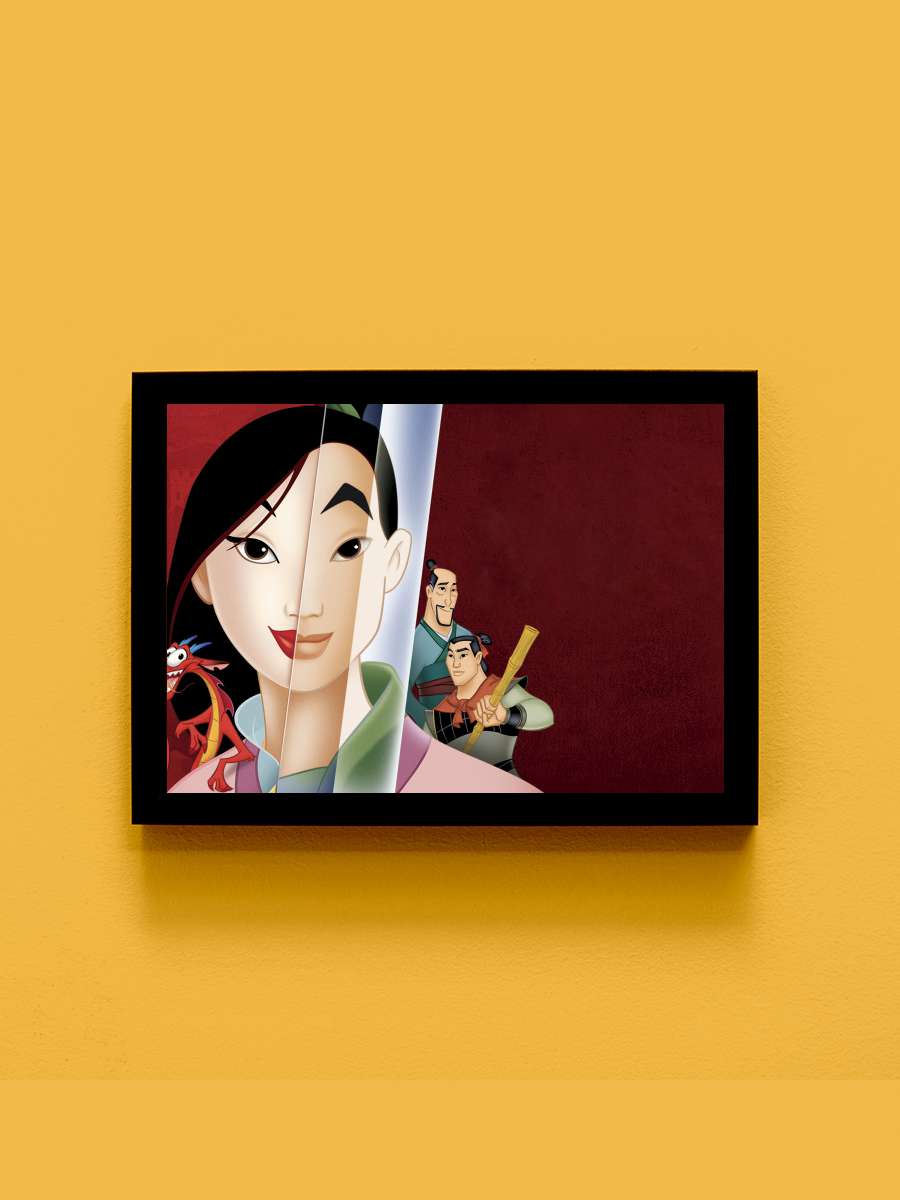 Mulan Film Tablo Siyah Çerçeveli Film Poster Afiş Tablo