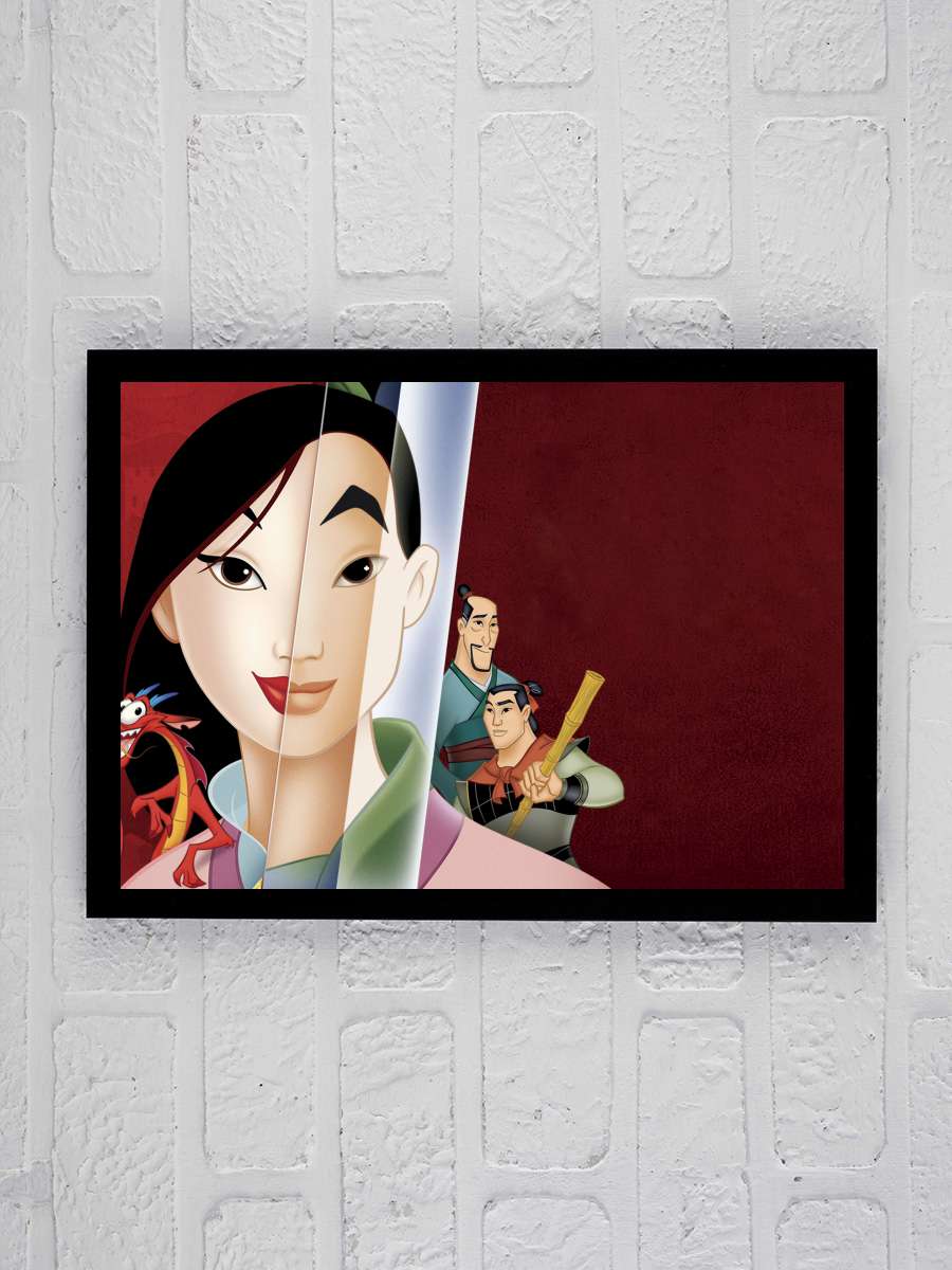 Mulan Film Tablo Siyah Çerçeveli Film Poster Afiş Tablo