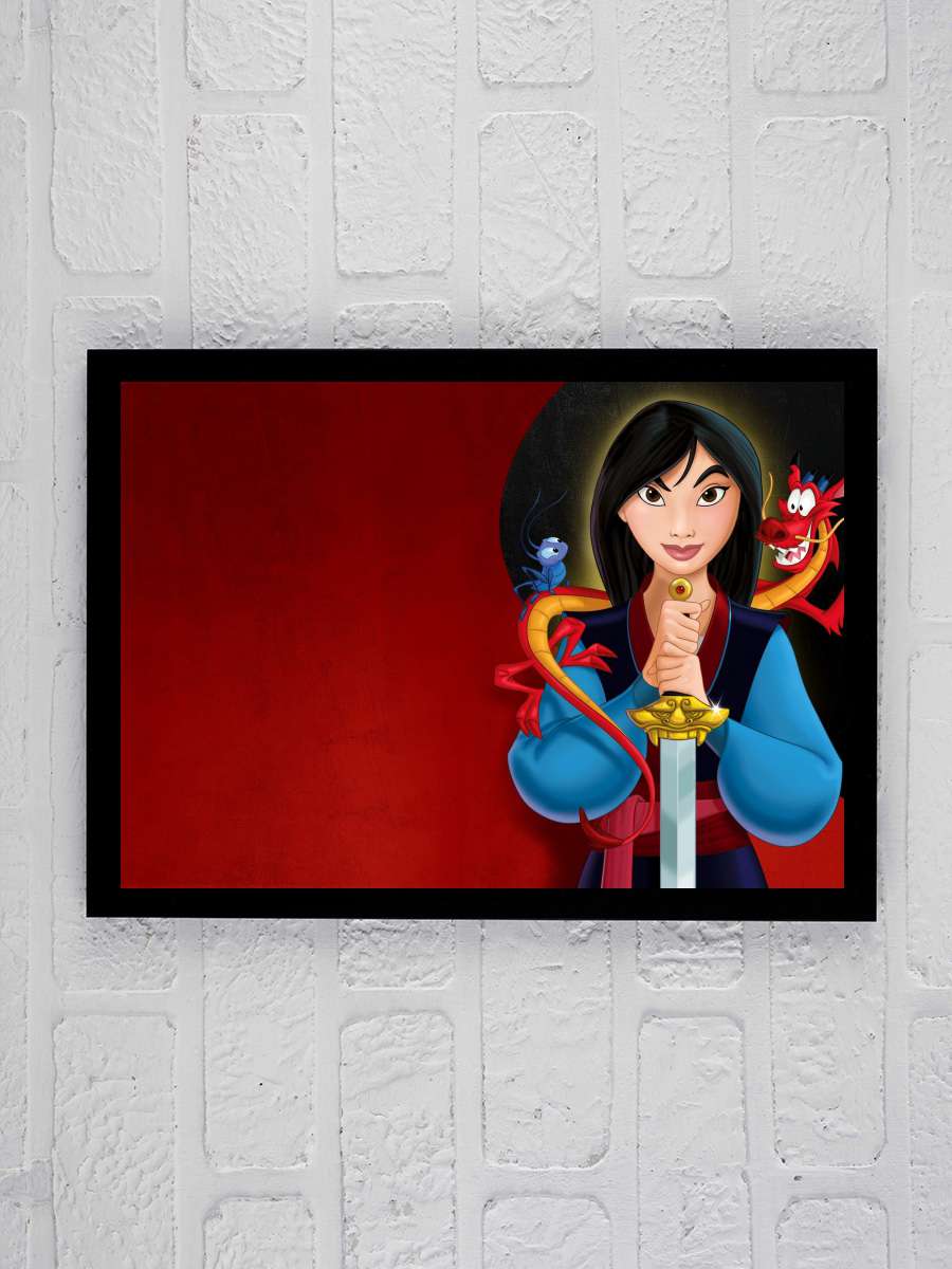 Mulan Film Tablo Siyah Çerçeveli Film Poster Afiş Tablo