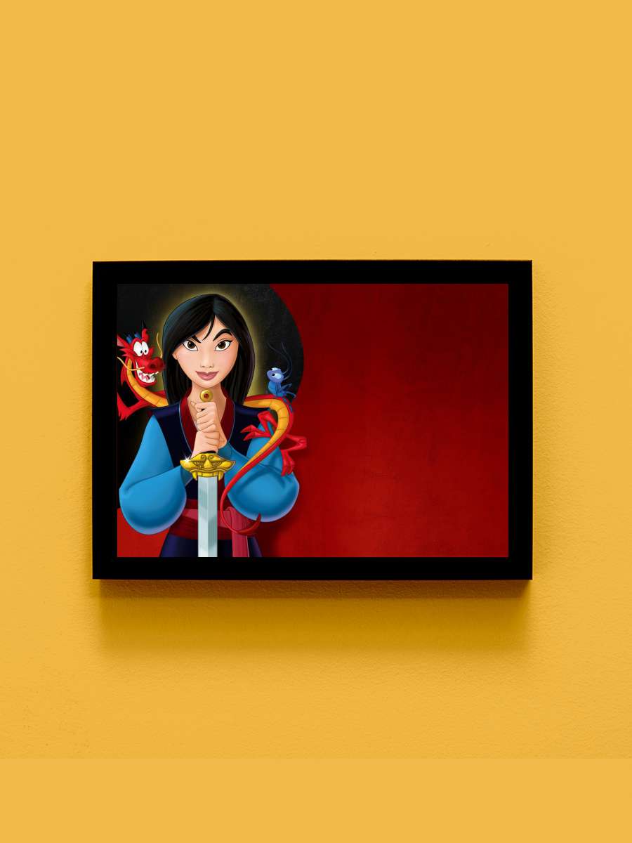 Mulan Film Tablo Siyah Çerçeveli Film Poster Afiş Tablo