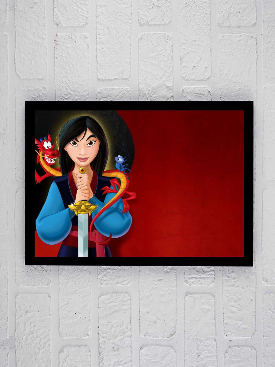 Mulan Film Tablo Siyah Çerçeveli Film Poster Afiş Tablo