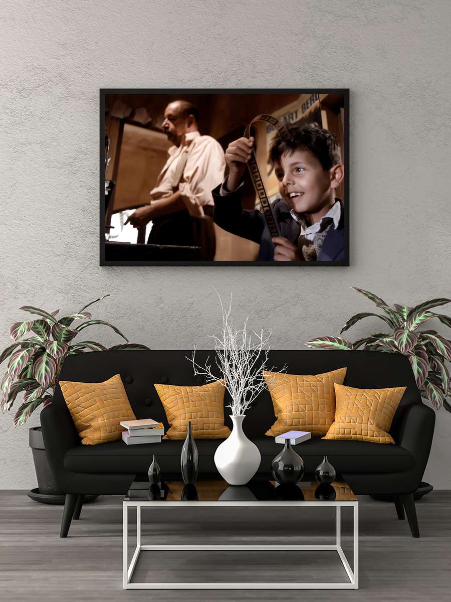 Cennet Sineması - Nuovo Cinema Paradiso Film Tablo Siyah Çerçeveli Film Poster Afiş Tablo