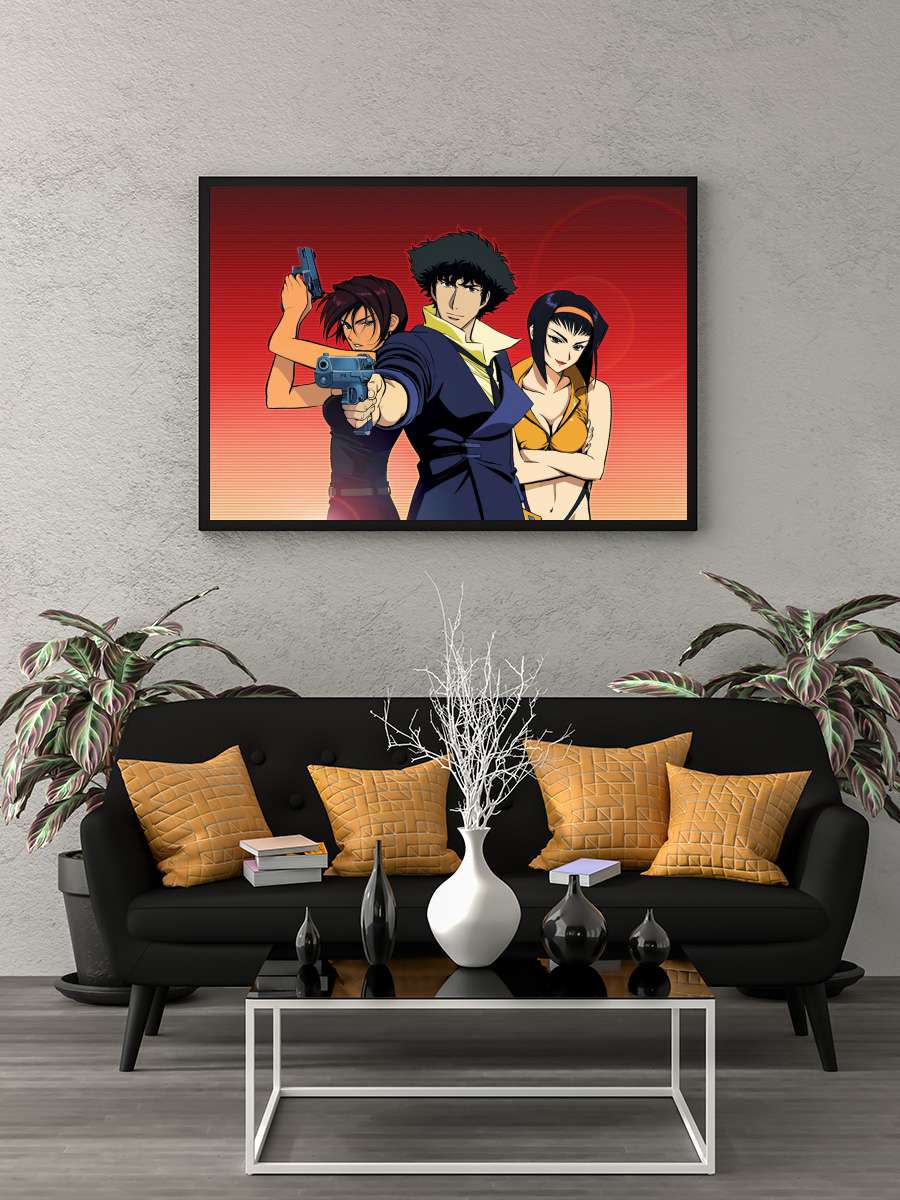 Cowboy Bebop Cennet Kapısı - カウボーイビバップ 天国の扉 Film Tablo Siyah Çerçeveli Film Poster Afiş Tablo