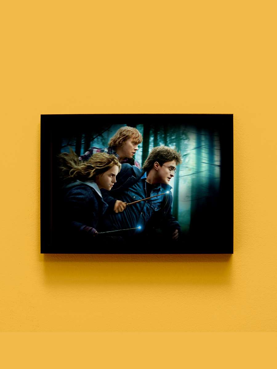 Harry Potter ve Ölüm Yadigârları: Bölüm 1 - Harry Potter and the Deathly Hallows: Part 1 Film Tablo Siyah Çerçeveli Film Poster Afiş Tablo