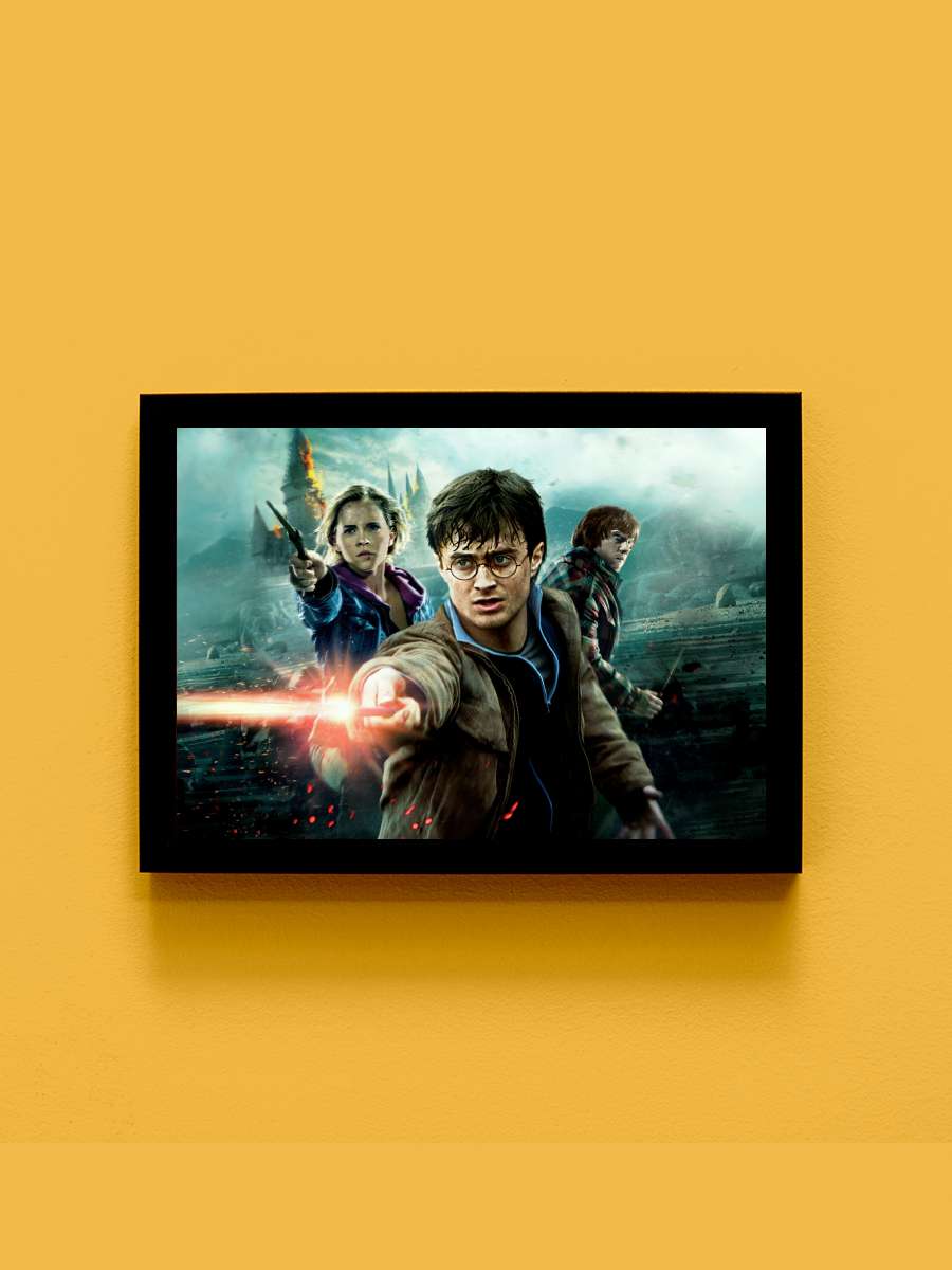 Harry Potter ve Ölüm Yadigârları: Bölüm 2 - Harry Potter and the Deathly Hallows: Part 2 Film Tablo Siyah Çerçeveli Film Poster Afiş Tablo