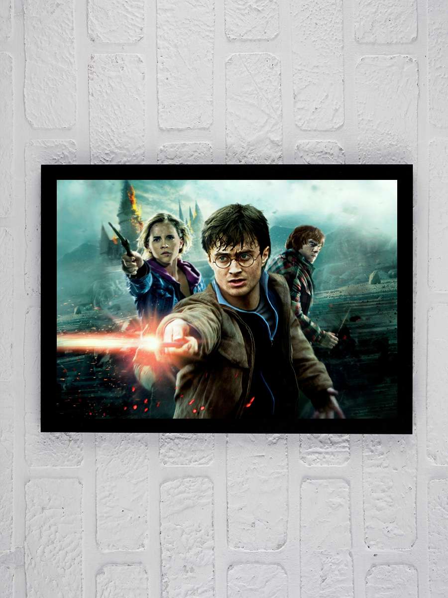 Harry Potter ve Ölüm Yadigârları: Bölüm 2 - Harry Potter and the Deathly Hallows: Part 2 Film Tablo Siyah Çerçeveli Film Poster Afiş Tablo