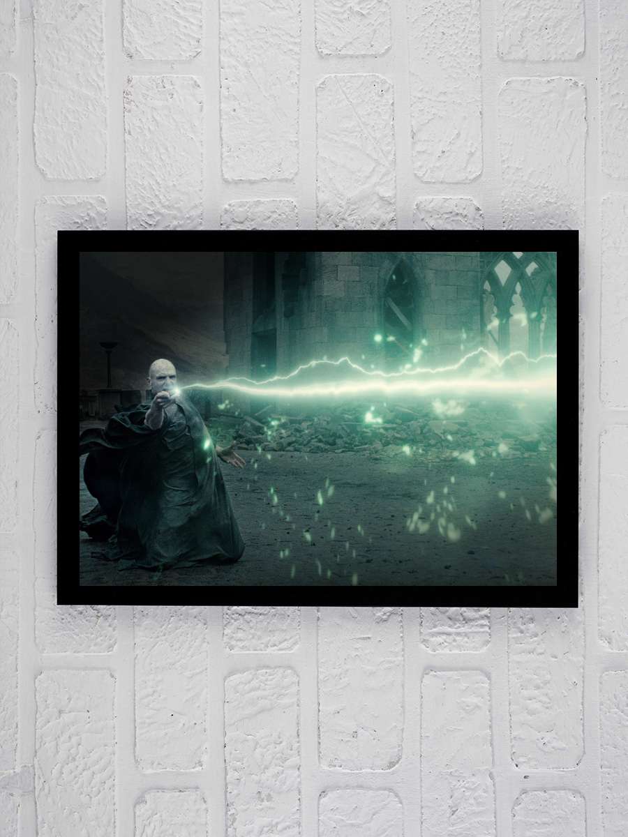 Harry Potter ve Ölüm Yadigârları: Bölüm 2 - Harry Potter and the Deathly Hallows: Part 2 Film Tablo Siyah Çerçeveli Film Poster Afiş Tablo