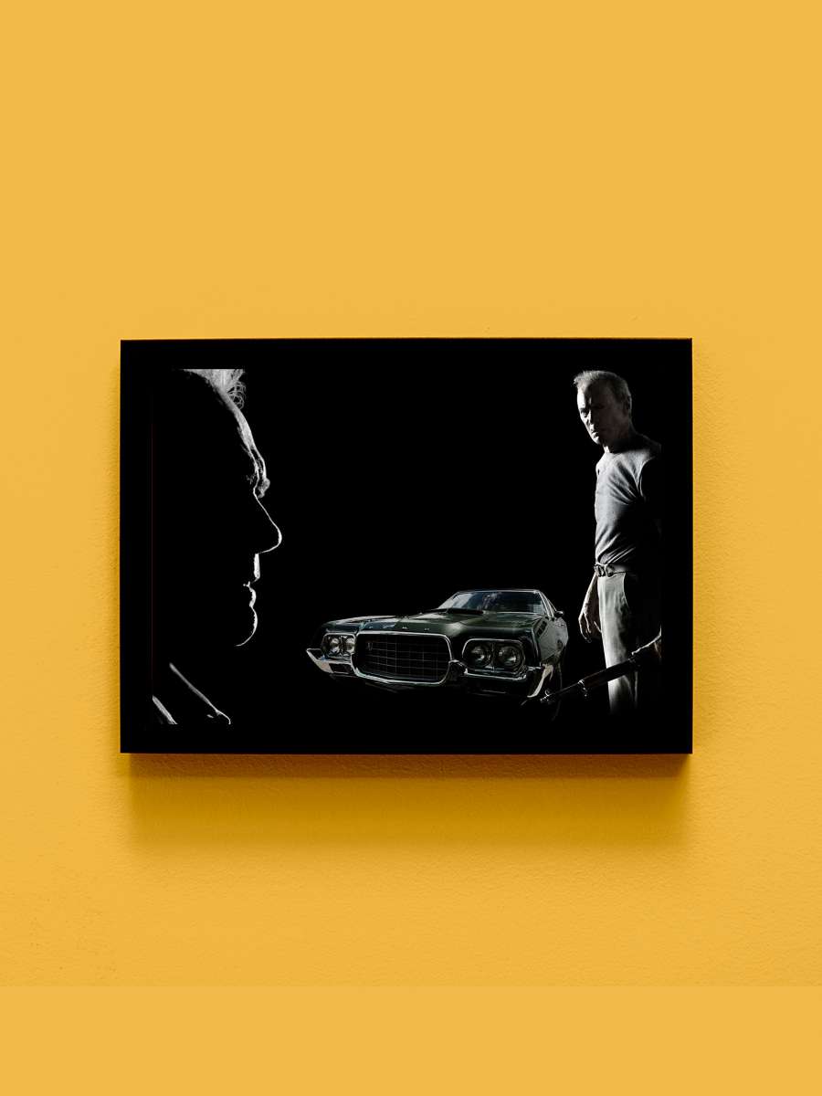 Gran Torino Film Tablo Siyah Çerçeveli Film Poster Afiş Tablo