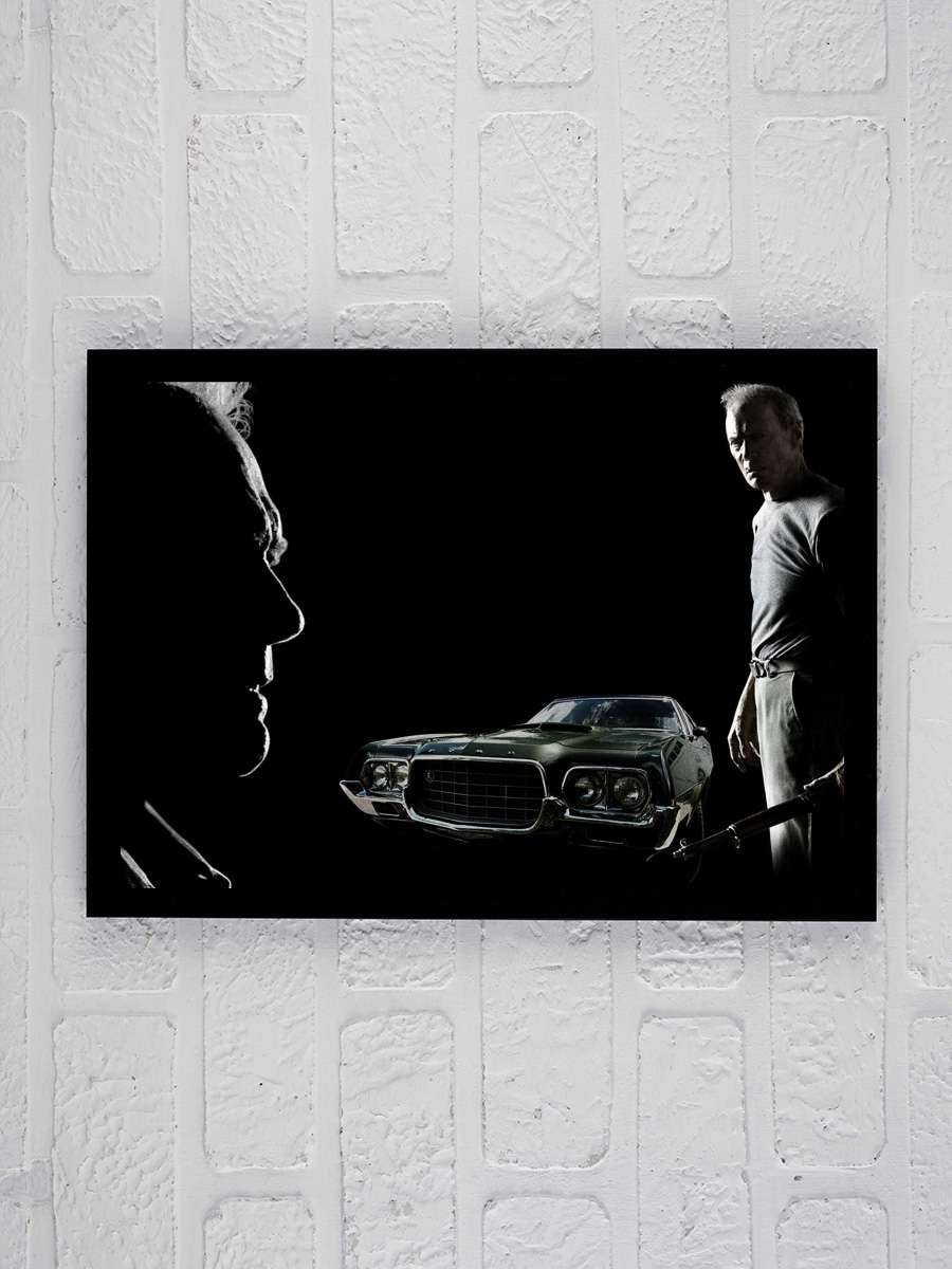 Gran Torino Film Tablo Siyah Çerçeveli Film Poster Afiş Tablo