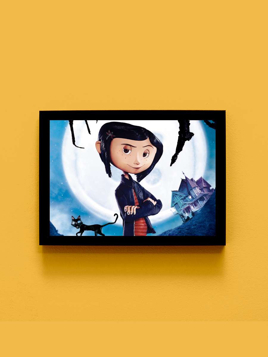 Koralin ve Gizli Dünya - Coraline Film Tablo Siyah Çerçeveli Film Poster Afiş Tablo