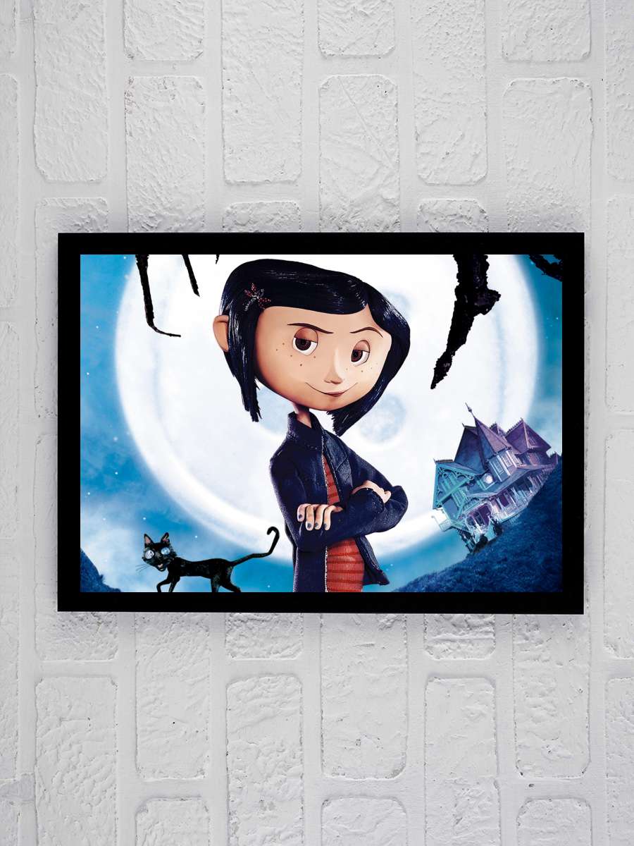 Koralin ve Gizli Dünya - Coraline Film Tablo Siyah Çerçeveli Film Poster Afiş Tablo