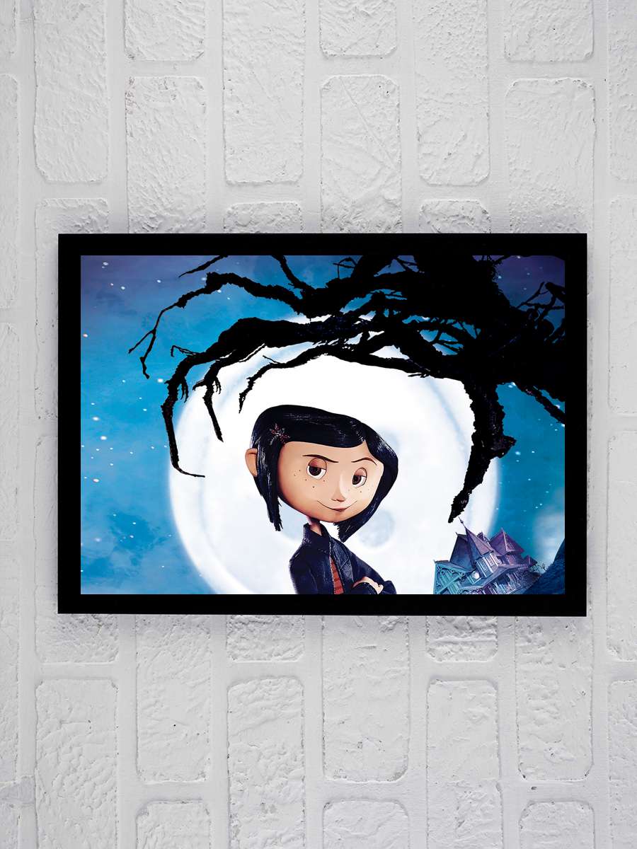 Koralin ve Gizli Dünya - Coraline Film Tablo Siyah Çerçeveli Film Poster Afiş Tablo