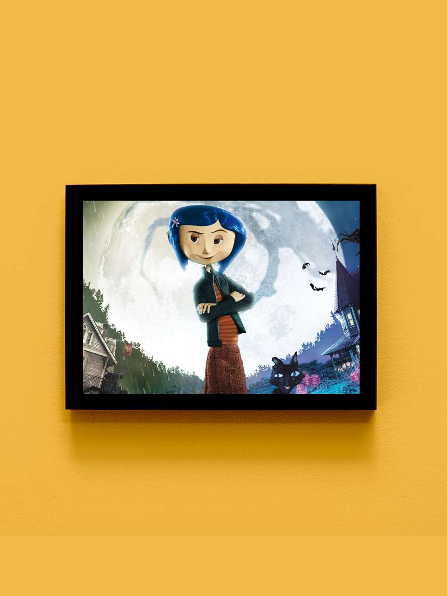 Koralin ve Gizli Dünya - Coraline Film Tablo Siyah Çerçeveli Film Poster Afiş Tablo