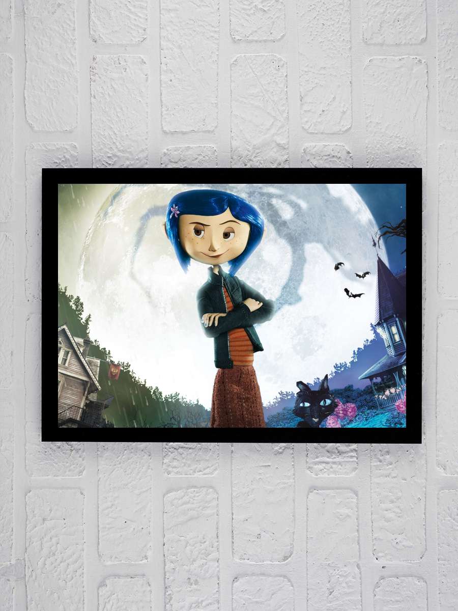 Koralin ve Gizli Dünya - Coraline Film Tablo Siyah Çerçeveli Film Poster Afiş Tablo