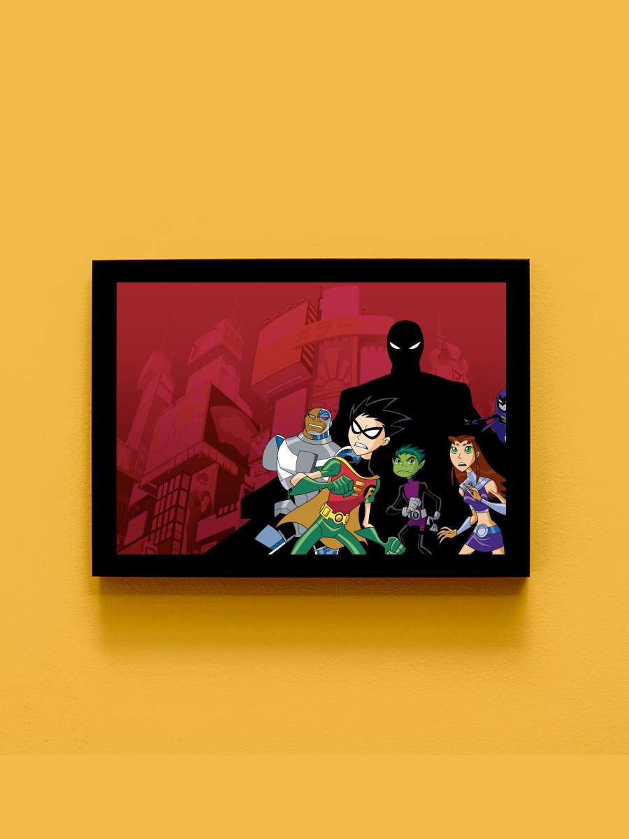 Teen Titans: Trouble in Tokyo Film Tablo Siyah Çerçeveli Film Poster Afiş Tablo