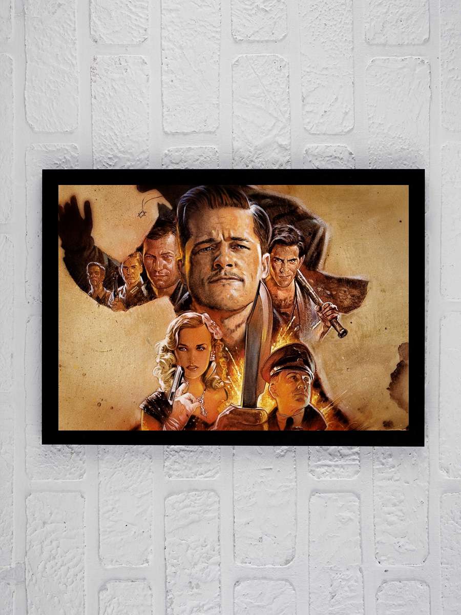 Soysuzlar Çetesi - Inglourious Basterds Film Tablo Siyah Çerçeveli Film Poster Afiş Tablo