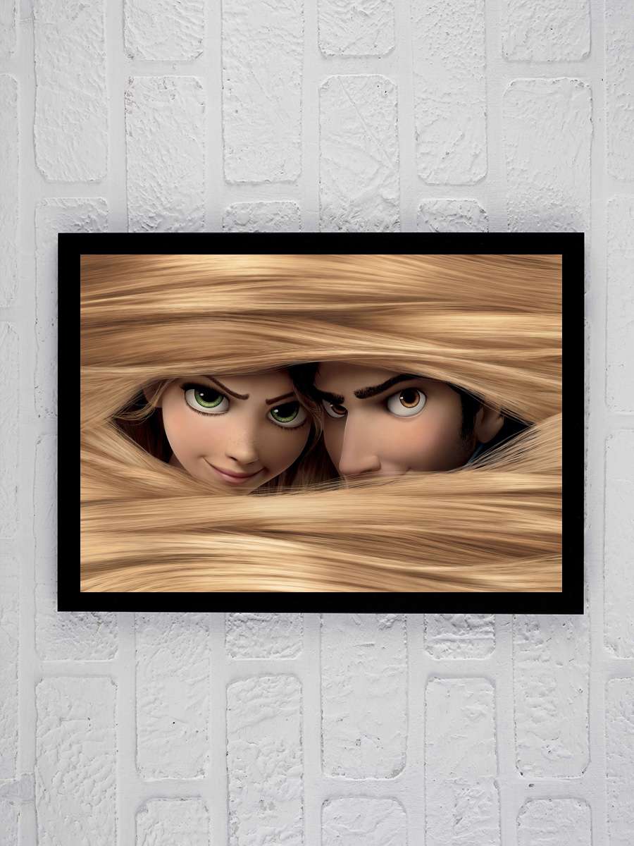 Karmakarışık - Tangled Film Tablo Siyah Çerçeveli Film Poster Afiş Tablo