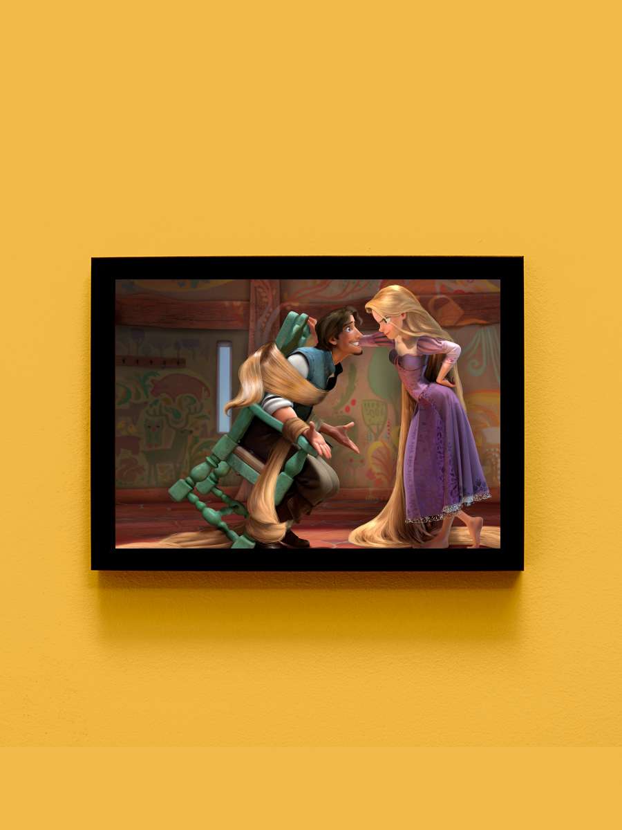 Karmakarışık - Tangled Film Tablo Siyah Çerçeveli Film Poster Afiş Tablo