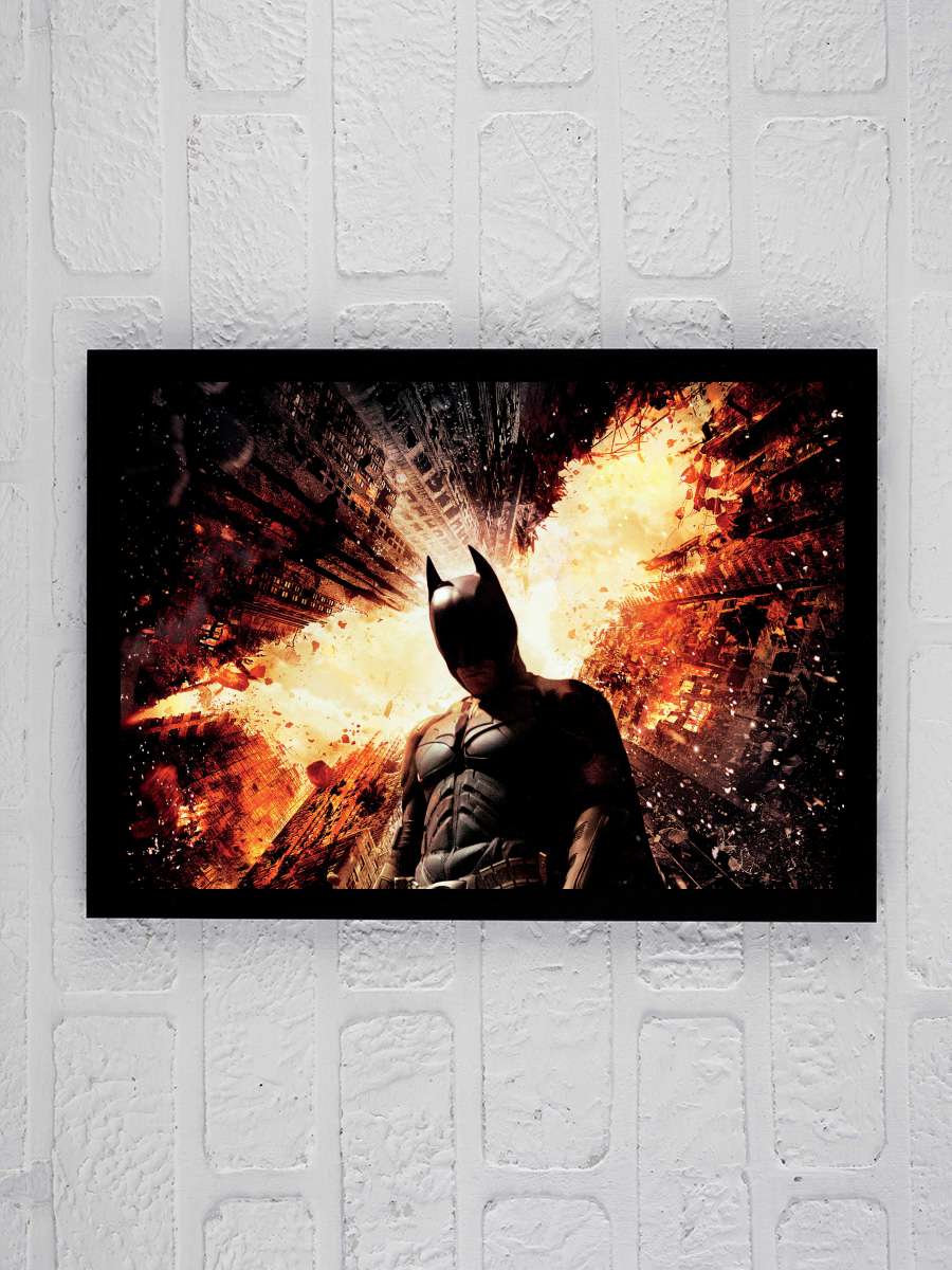 Kara Şövalye Yükseliyor - The Dark Knight Rises Film Tablo Siyah Çerçeveli Film Poster Afiş Tablo