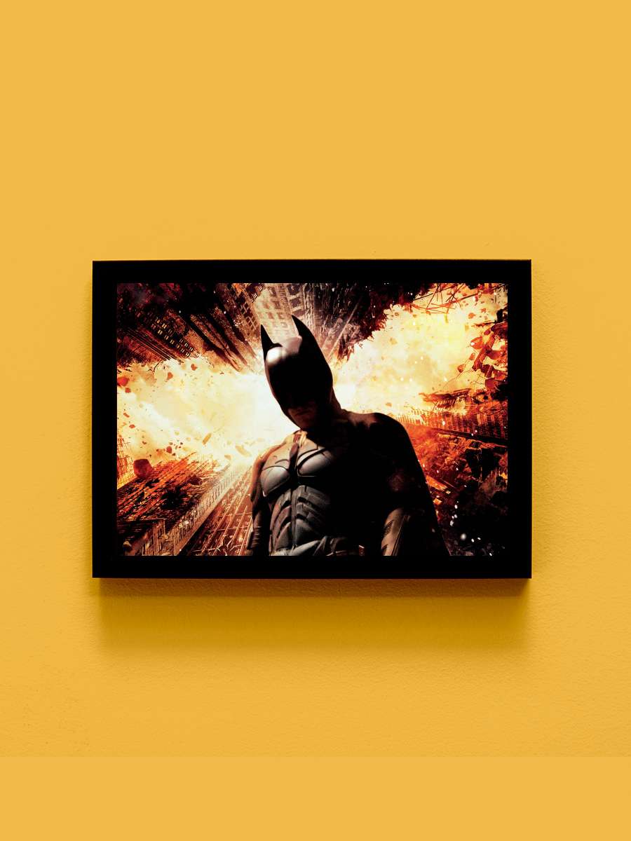 Kara Şövalye Yükseliyor - The Dark Knight Rises Film Tablo Siyah Çerçeveli Film Poster Afiş Tablo