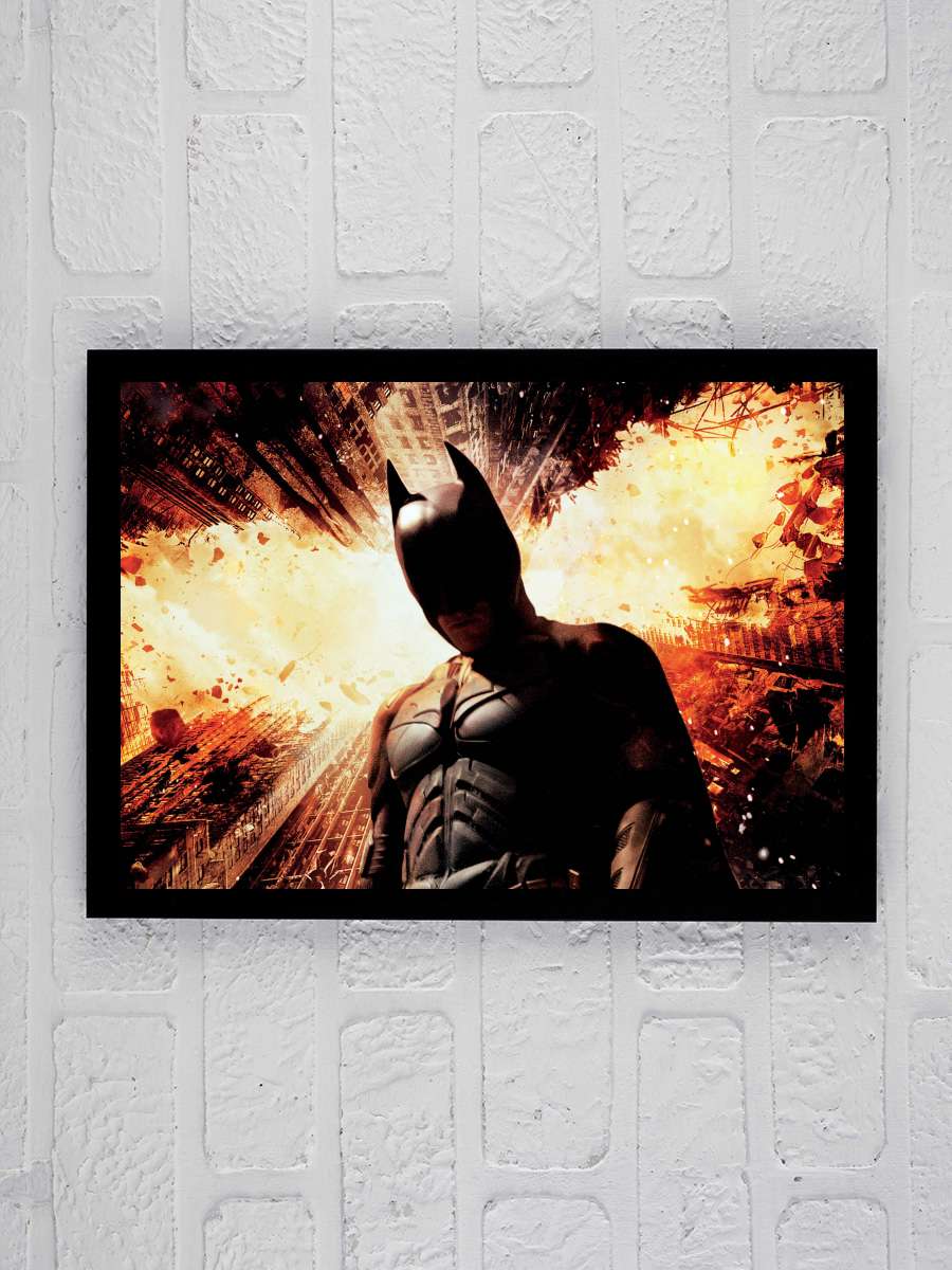 Kara Şövalye Yükseliyor - The Dark Knight Rises Film Tablo Siyah Çerçeveli Film Poster Afiş Tablo