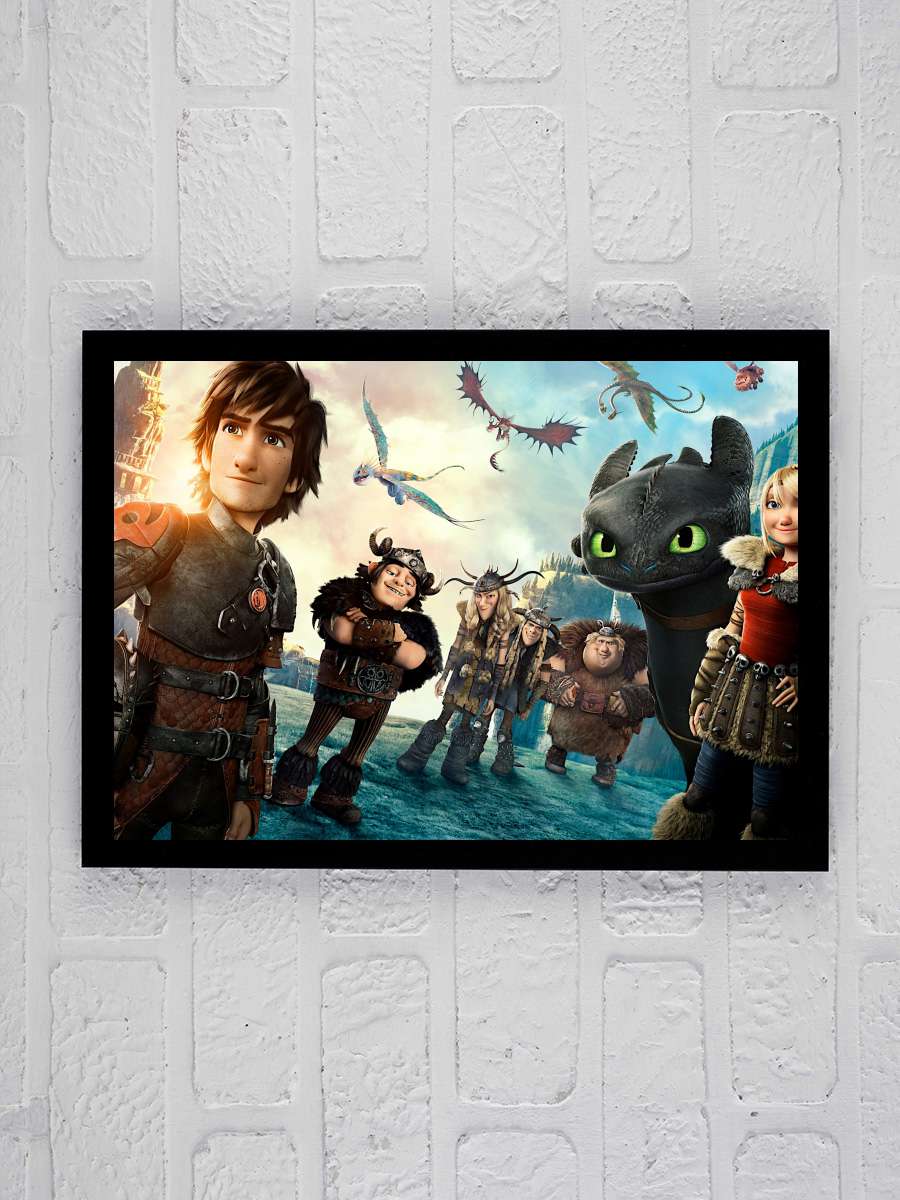 Ejderhanı Nasıl Eğitirsin 2 - How to Train Your Dragon 2 Film Tablo Siyah Çerçeveli Film Poster Afiş Tablo