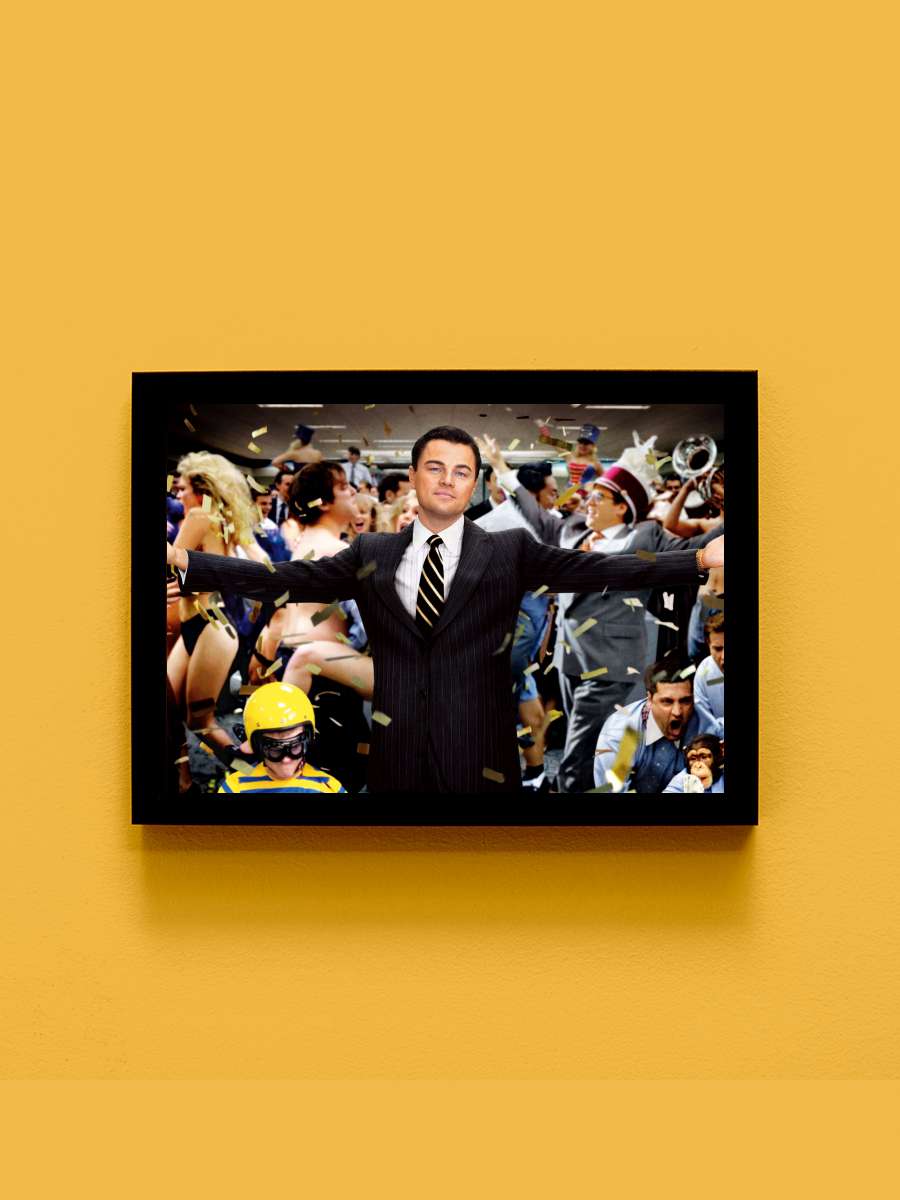 Para Avcısı - The Wolf of Wall Street Film Tablo Siyah Çerçeveli Film Poster Afiş Tablo