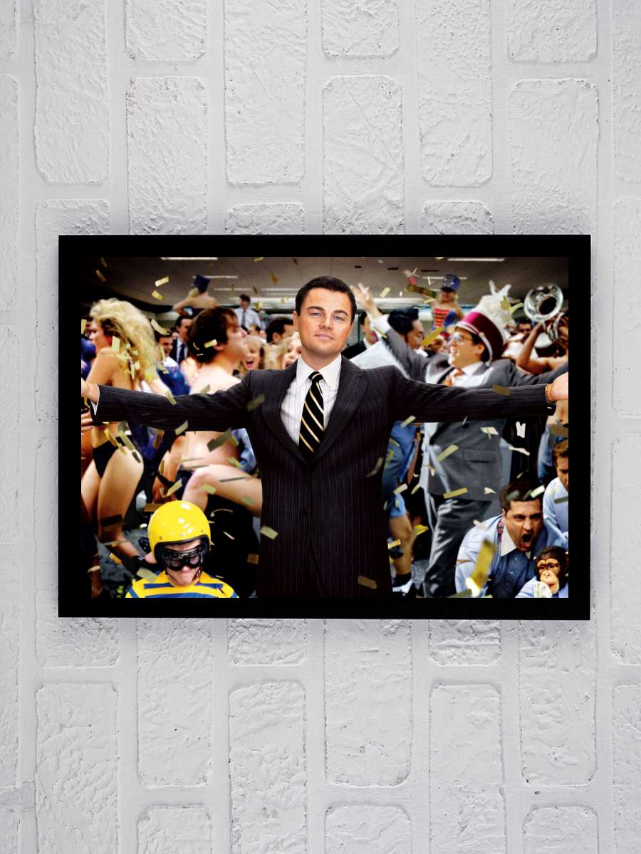 Para Avcısı - The Wolf of Wall Street Film Tablo Siyah Çerçeveli Film Poster Afiş Tablo