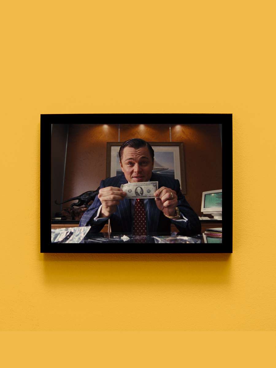 Para Avcısı - The Wolf of Wall Street Film Tablo Siyah Çerçeveli Film Poster Afiş Tablo