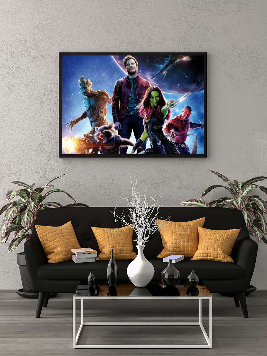 Galaksinin Koruyucuları - Guardians of the Galaxy Film Tablo Siyah Çerçeveli Film Poster Afiş Tablo