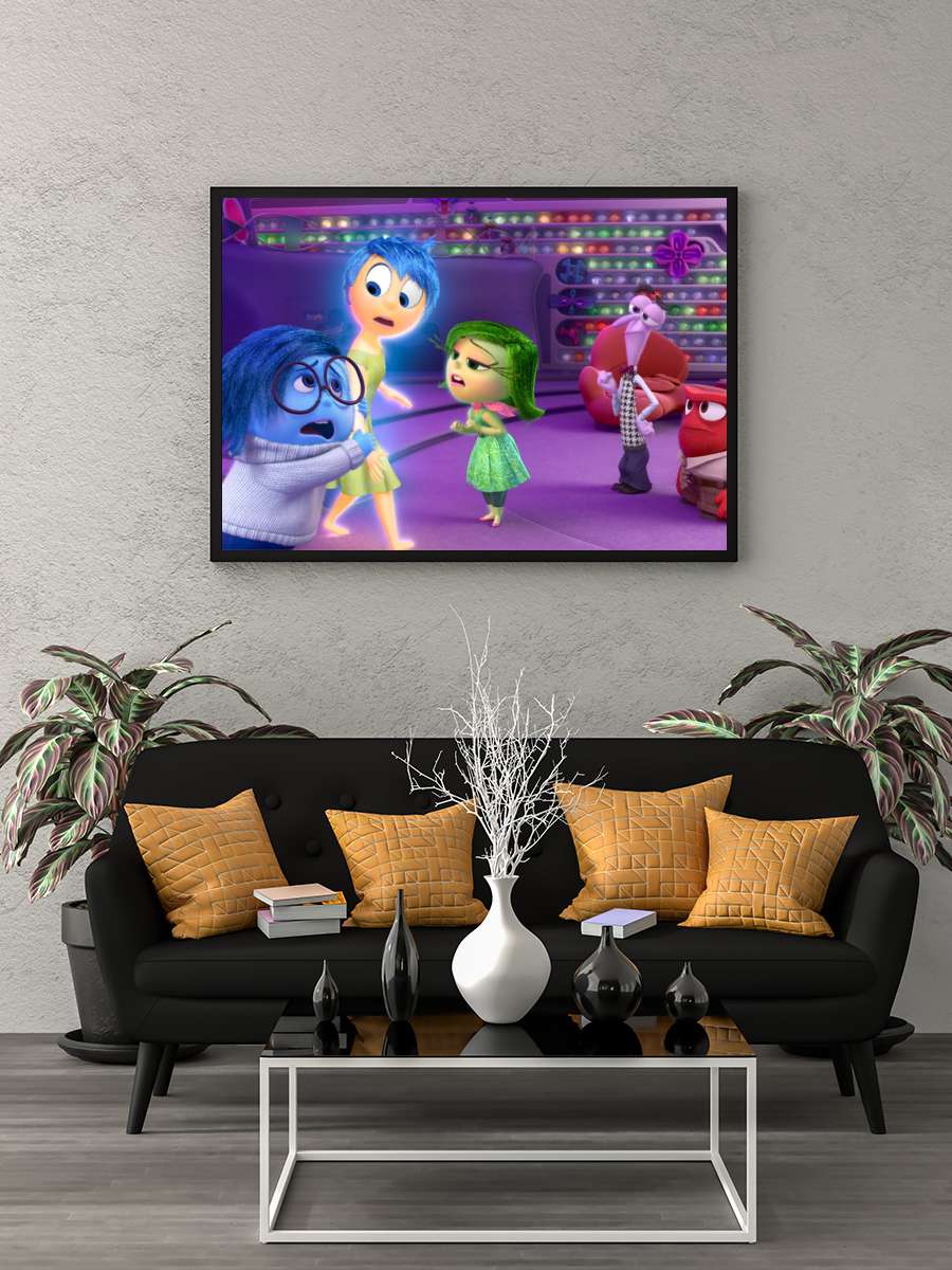 Ters Yüz - Inside Out Film Tablo Siyah Çerçeveli Film Poster Afiş Tablo