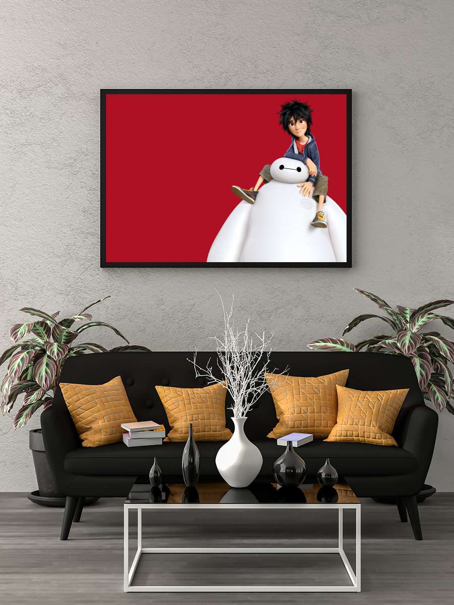 6 Süper Kahraman - Big Hero 6 Film Tablo Siyah Çerçeveli Film Poster Afiş Tablo