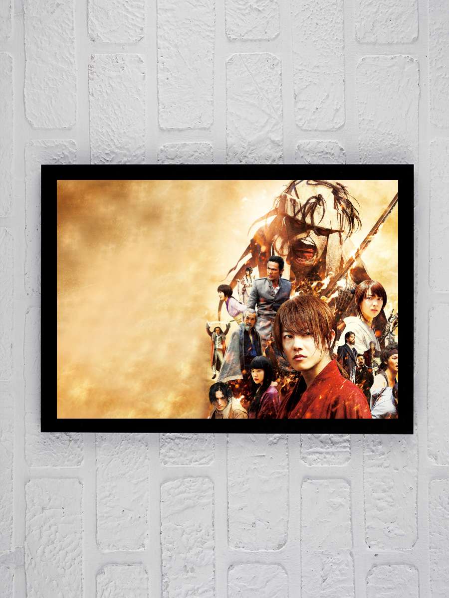 Rurouni Kenshin: Kyoto Cehennemi - るろうに剣心 京都大火編 Film Tablo Siyah Çerçeveli Film Poster Afiş Tablo