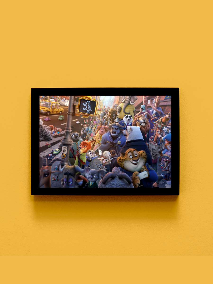 Zootropolis: Hayvanlar Şehri - Zootopia Film Tablo Siyah Çerçeveli Film Poster Afiş Tablo