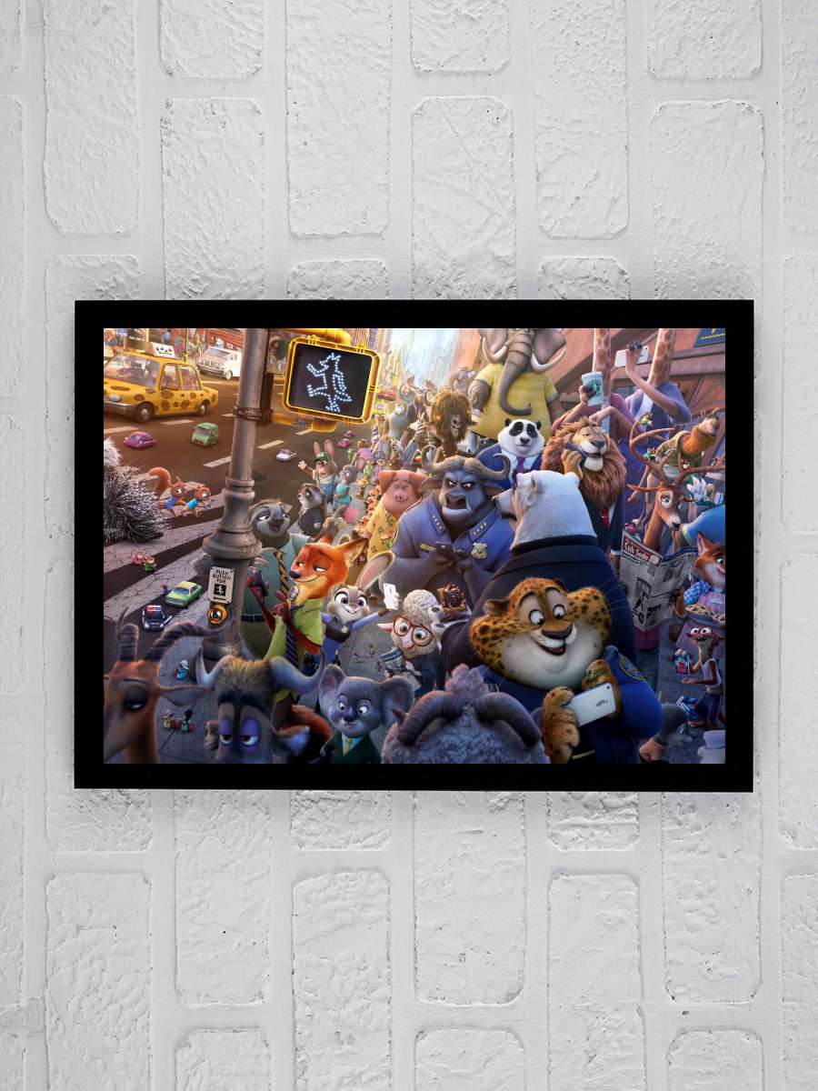 Zootropolis: Hayvanlar Şehri - Zootopia Film Tablo Siyah Çerçeveli Film Poster Afiş Tablo