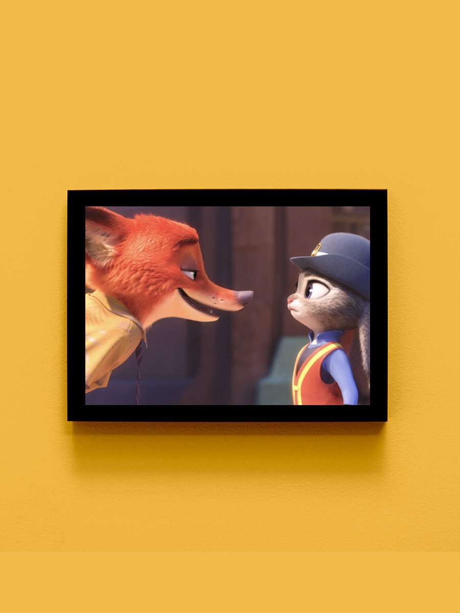 Zootropolis: Hayvanlar Şehri - Zootopia Film Tablo Siyah Çerçeveli Film Poster Afiş Tablo