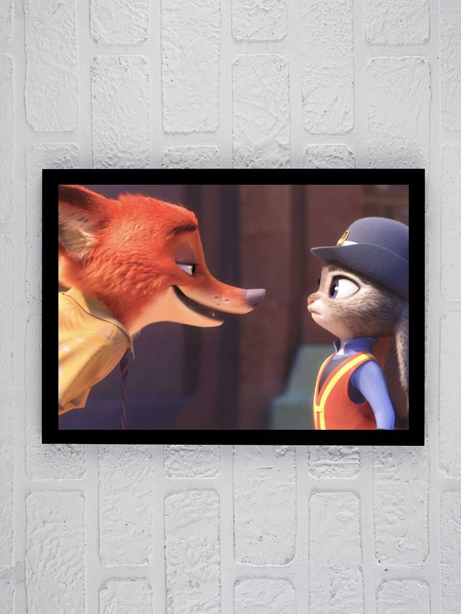 Zootropolis: Hayvanlar Şehri - Zootopia Film Tablo Siyah Çerçeveli Film Poster Afiş Tablo