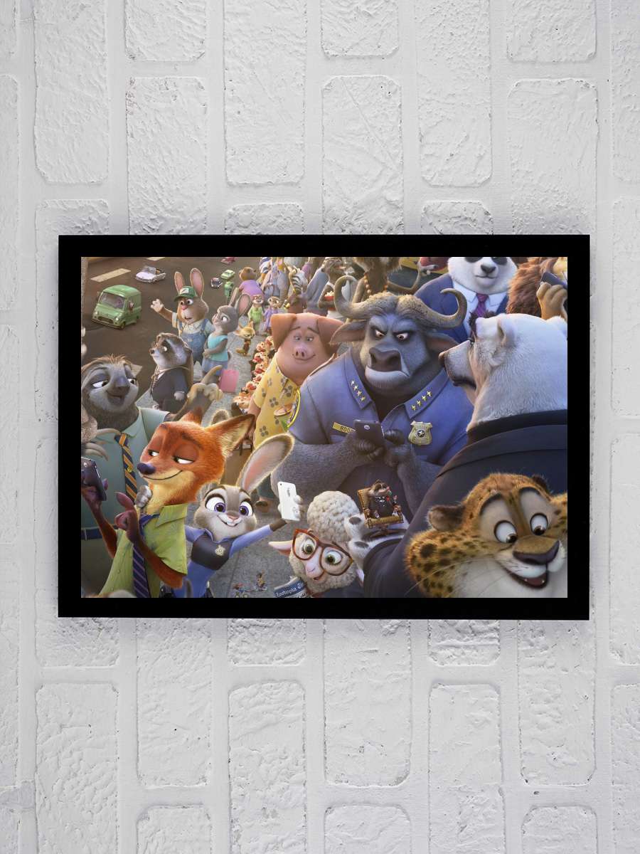 Zootropolis: Hayvanlar Şehri - Zootopia Film Tablo Siyah Çerçeveli Film Poster Afiş Tablo