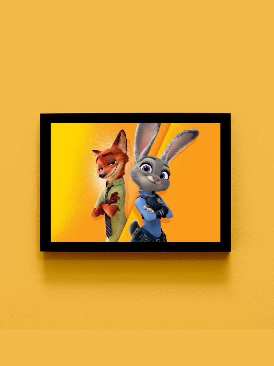 Zootropolis: Hayvanlar Şehri - Zootopia Film Tablo Siyah Çerçeveli Film Poster Afiş Tablo