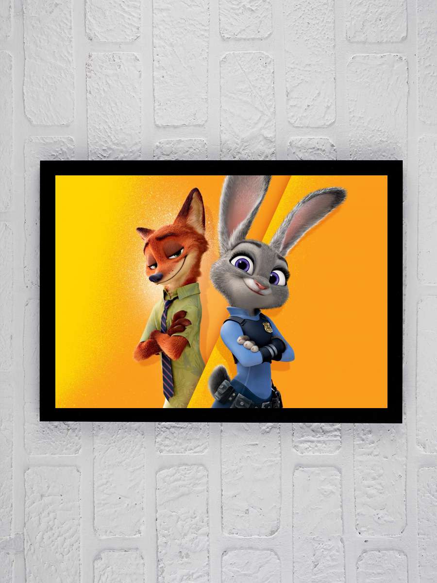 Zootropolis: Hayvanlar Şehri - Zootopia Film Tablo Siyah Çerçeveli Film Poster Afiş Tablo