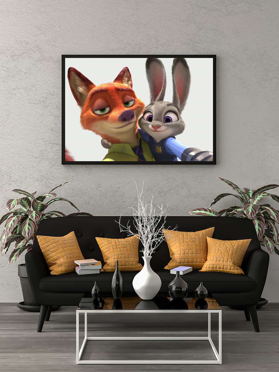 Zootropolis: Hayvanlar Şehri - Zootopia Film Tablo Siyah Çerçeveli Film Poster Afiş Tablo