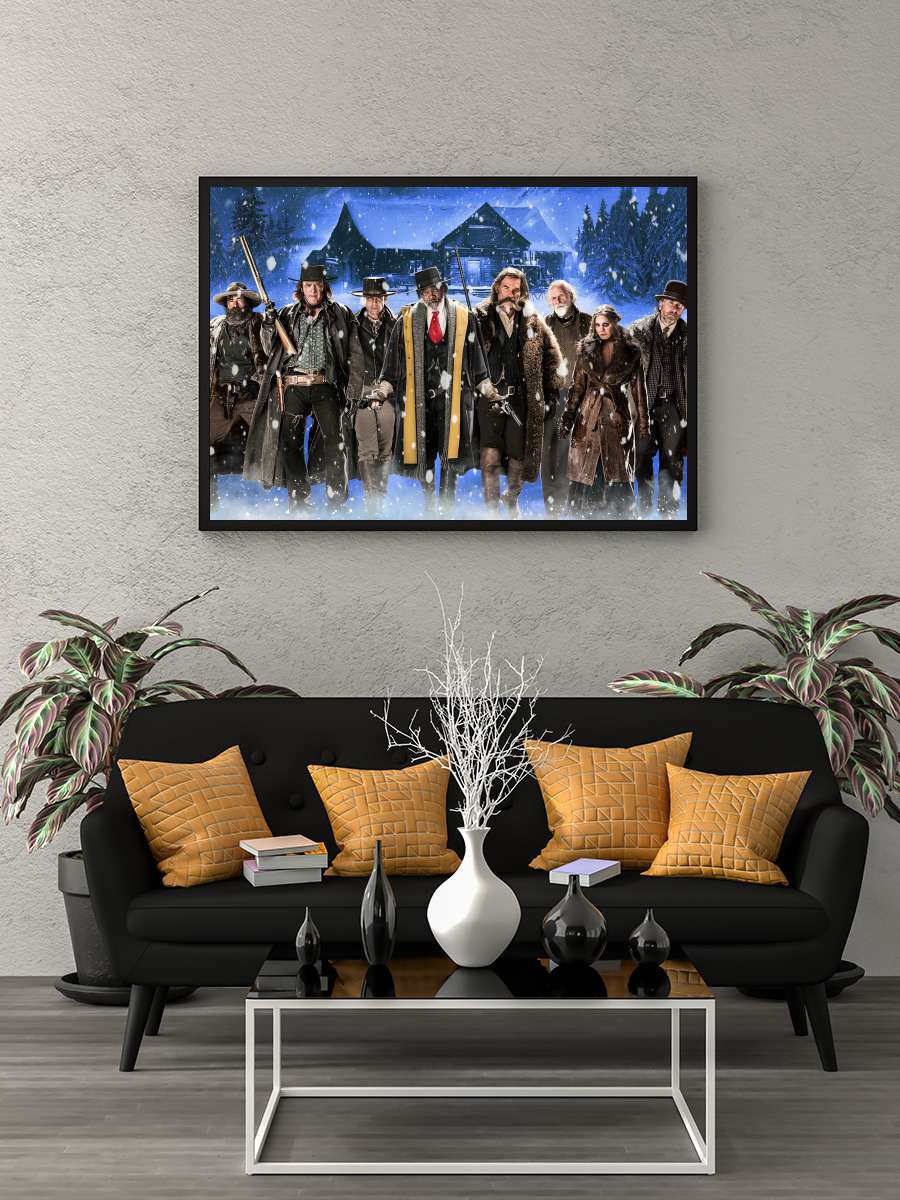 The Hateful Eight Film Tablo Siyah Çerçeveli Film Poster Afiş Tablo