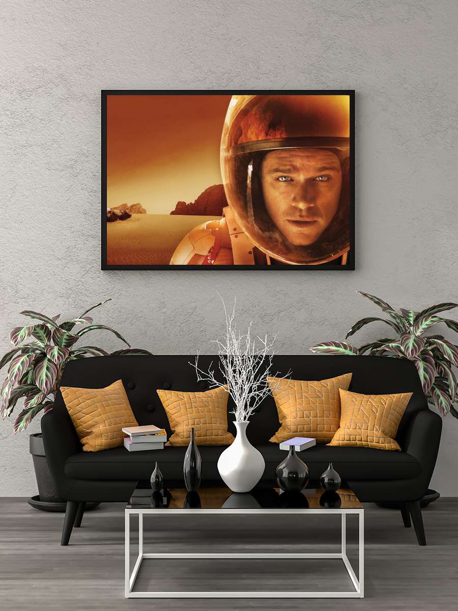 Marslı - The Martian Film Tablo Siyah Çerçeveli Film Poster Afiş Tablo