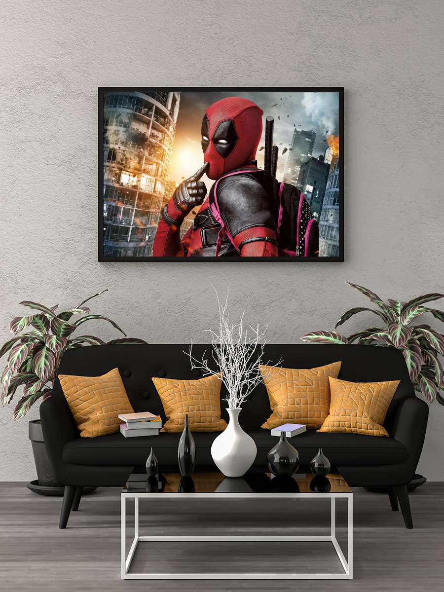 Deadpool Film Tablo Siyah Çerçeveli Film Poster Afiş Tablo