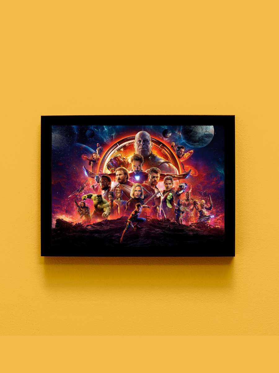 Avengers: Sonsuzluk Savaşı - Avengers: Infinity War Film Tablo Siyah Çerçeveli Film Poster Afiş Tablo