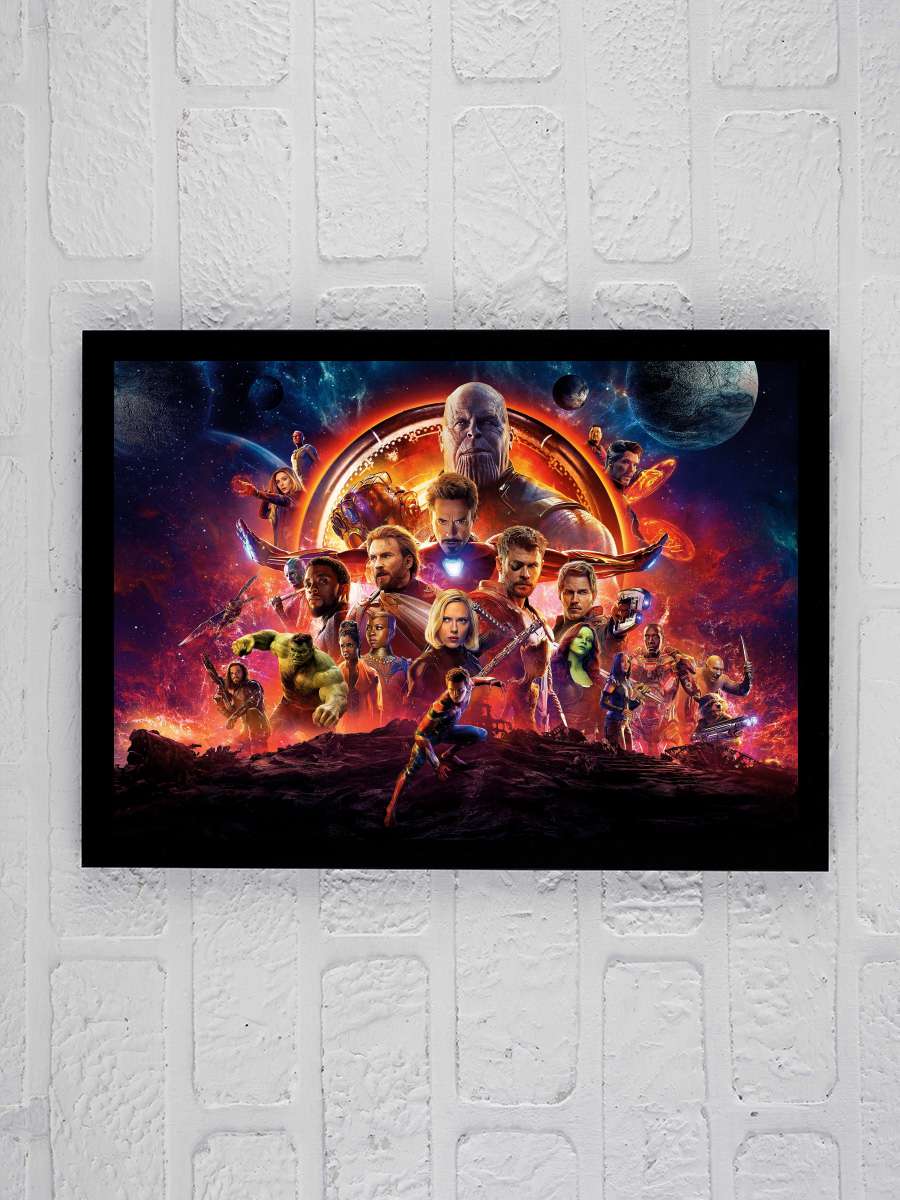 Avengers: Sonsuzluk Savaşı - Avengers: Infinity War Film Tablo Siyah Çerçeveli Film Poster Afiş Tablo